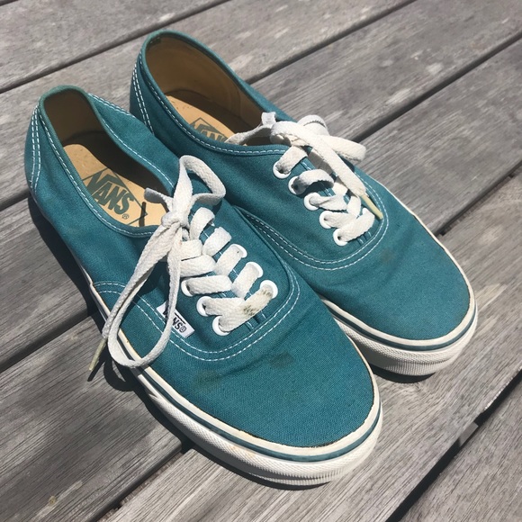vans teal shoes
